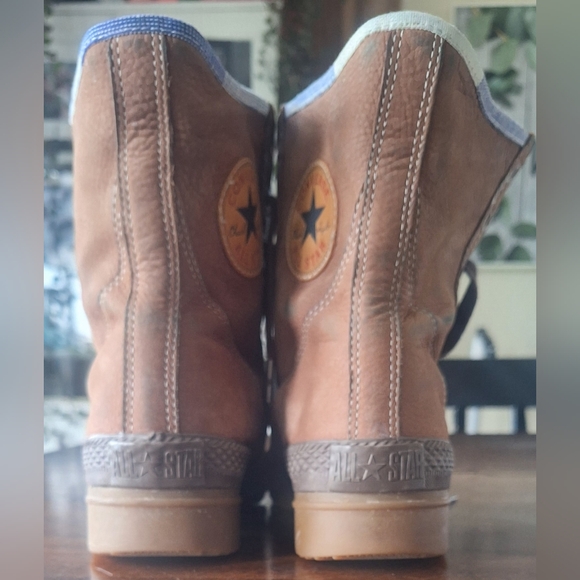 8.5 Euc Converse Women's Tan Combat Boots - Picture 2 of 6
